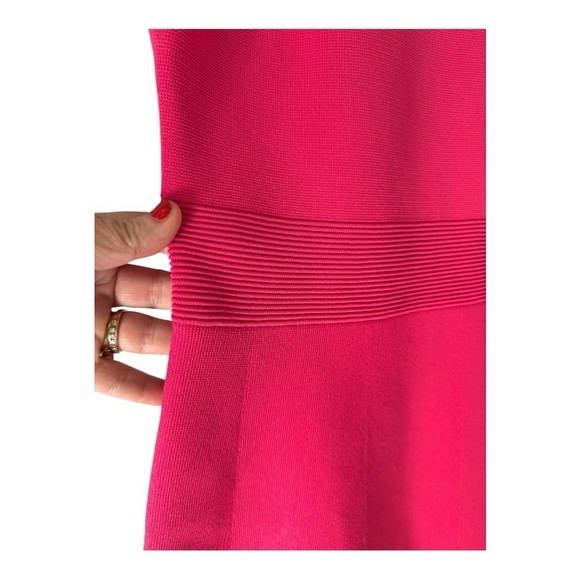 Ted Baker Gorjeta Knit Tulip Skirt Fuschia Pink Sheath Dress Size 5 US 12 - Picture 9 of 16